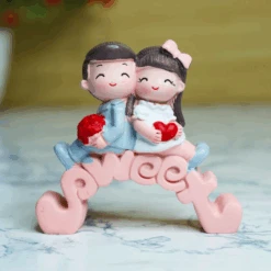 Miniature Sweet Young Couple Decor