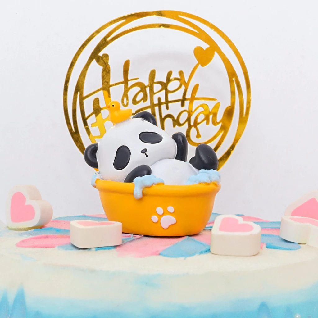 Miniature Panda Bathing In A Bathtub – Cute Decor For Terrariums & Gifts 3 Miniature Panda Bathing In A Bathtub – Cute Decor For Terrariums & Gifts - Image 3