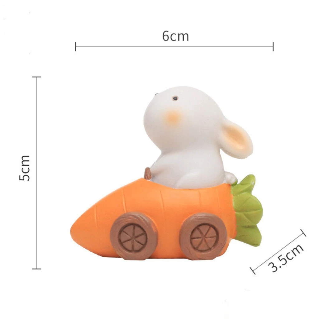 Miniature Rabbit In Carrot Car – Fun Resin Decor For Gardens & Gifts 5 Miniature Rabbit In Carrot Car – Fun Resin Decor For Gardens & Gifts - Image 5