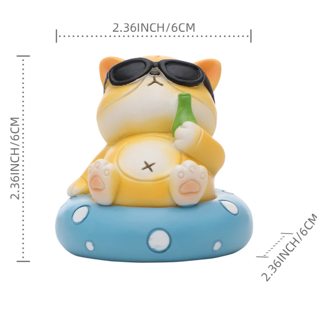 Miniature Cat On Floating Tube – Cute Decor For Terrariums & Gifts 2 Miniature Cat On Floating Tube – Cute Decor For Terrariums & Gifts - Image 2