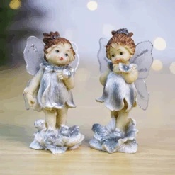 Miniature Fairy With Sparkling Wings Set Of 2 Decor