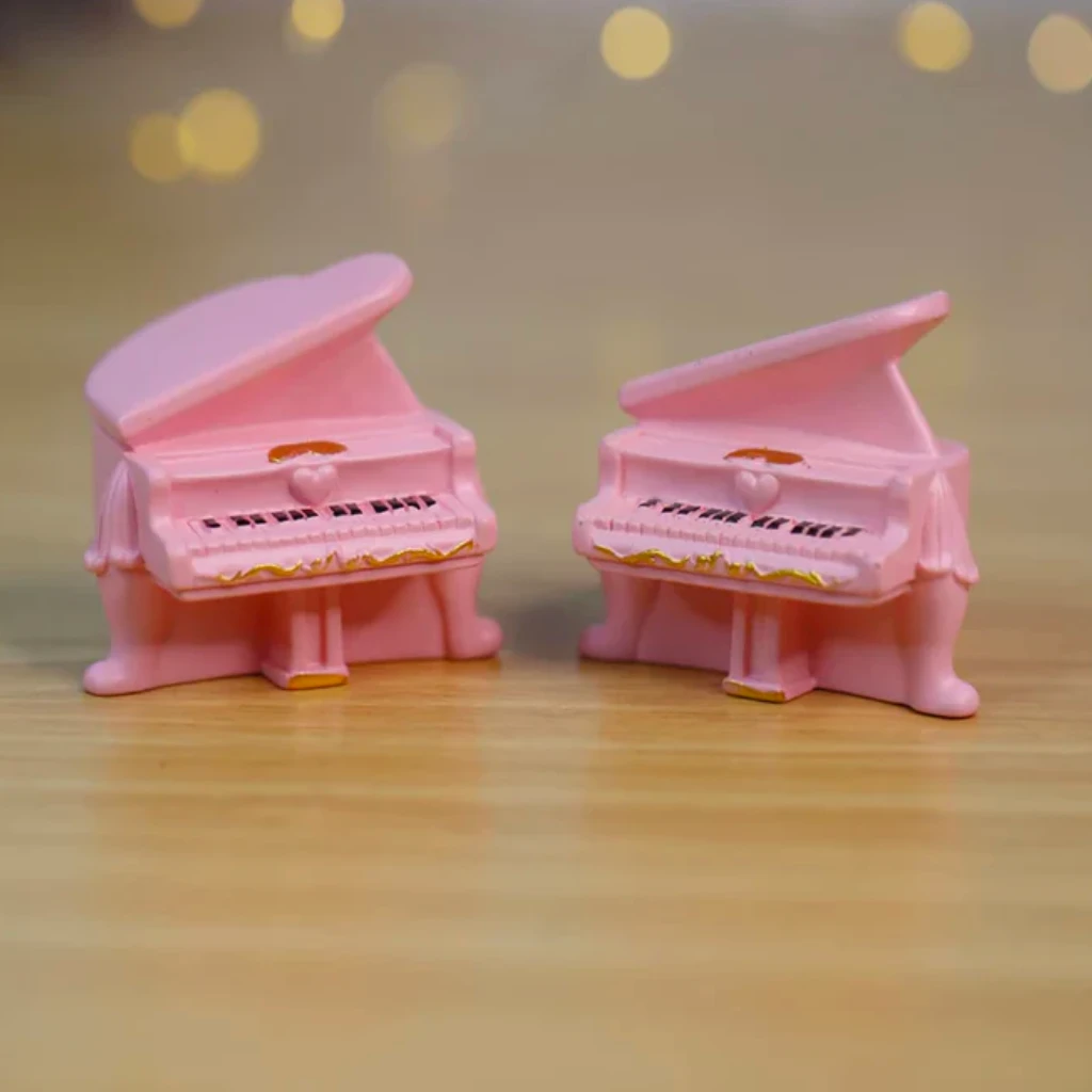 Miniature Pink Piano ( Set Of 6) Decor 1 Miniature Pink Piano ( Set Of 6) Decor