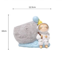 Astronaut Sloth Resin Succulent Pot -Cute Farms Shop Astronaught Sloth 3