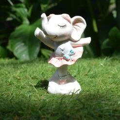 Miniature Dancing Baby Elephant – Cute Ballet Pose Resin Figurine -Cute Farms Shop Baby Elephant Doing Ballet Dance 1