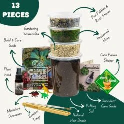 Large Terrarium Starter Kit 11 Large Terrarium Starter Kit -Cute Farms Shop CuteFarmsDIYTerrariumKit
