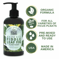 Organic Fiddle Leaf Fig Plant Food -Cute Farms Shop CuteFarmsOrganicFiddleLeafFigPlantFoodFicusFertilizerBenefitsGrowyourplantorganicfertilizerforFicusPlants8ozBottle
