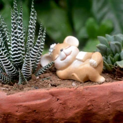 Miniature Sleeping Deer With Book – Cozy Resin Decor For Gardens & Gifts -Cute Farms Shop Cute Deer Resting With Book 3