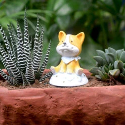 Miniature Dog With Bone – Cute Resin Decor For Terrariums & Gifts 6 Miniature Dog With Bone – Cute Resin Decor For Terrariums & Gifts -Cute Farms Shop Cute Dog Sitting Bone 3