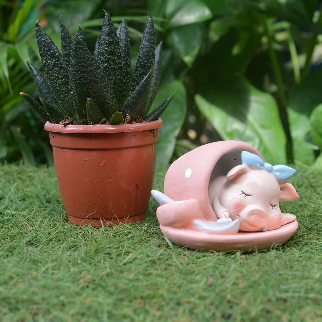 Miniature Baby Pig With Bow Sleeping In Tent Decor 3 Miniature Baby Pig With Bow Sleeping In Tent Decor - Image 3