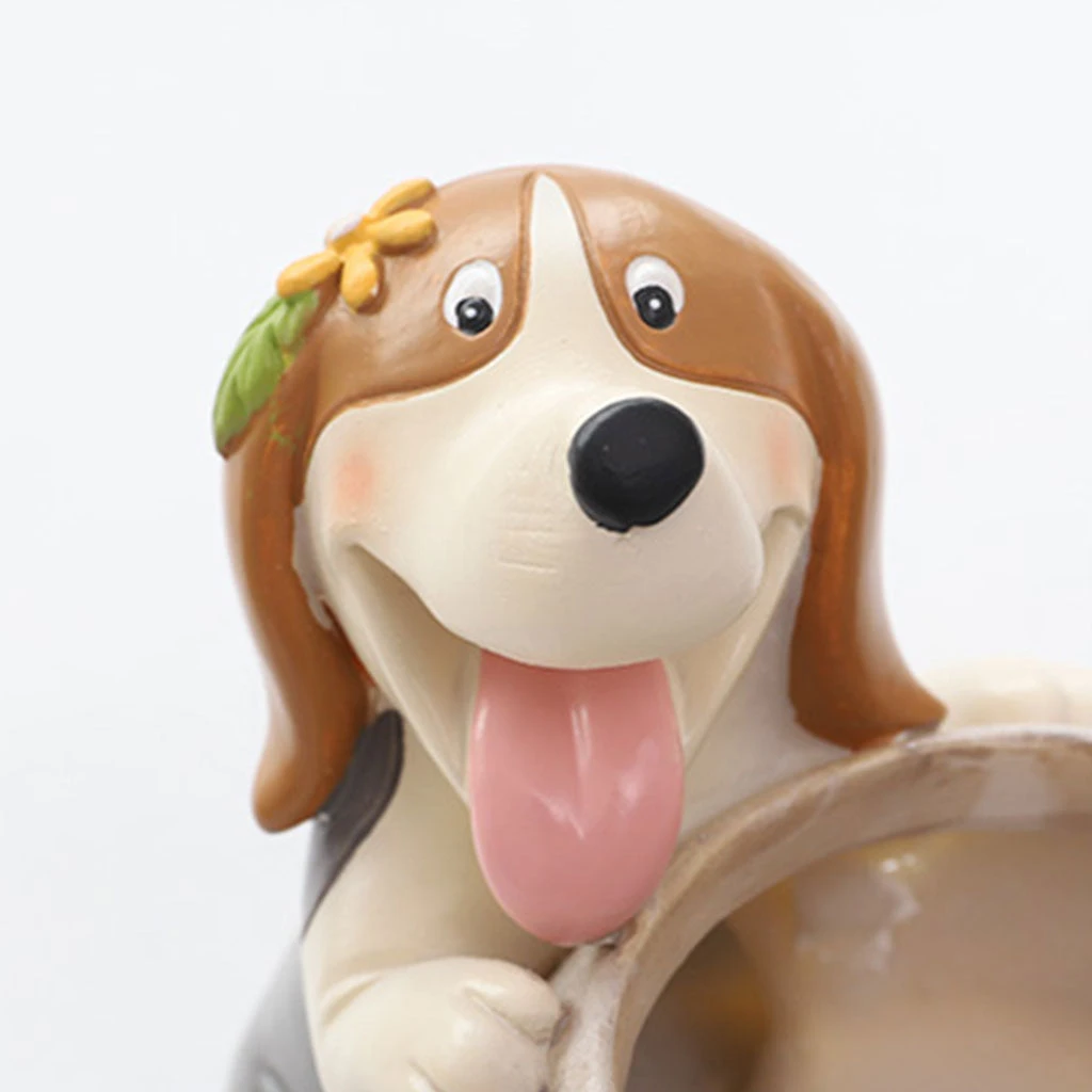 Cute Playful Dog Resin Succulent Pot 3 Cute Playful Dog Resin Succulent Pot - Image 3