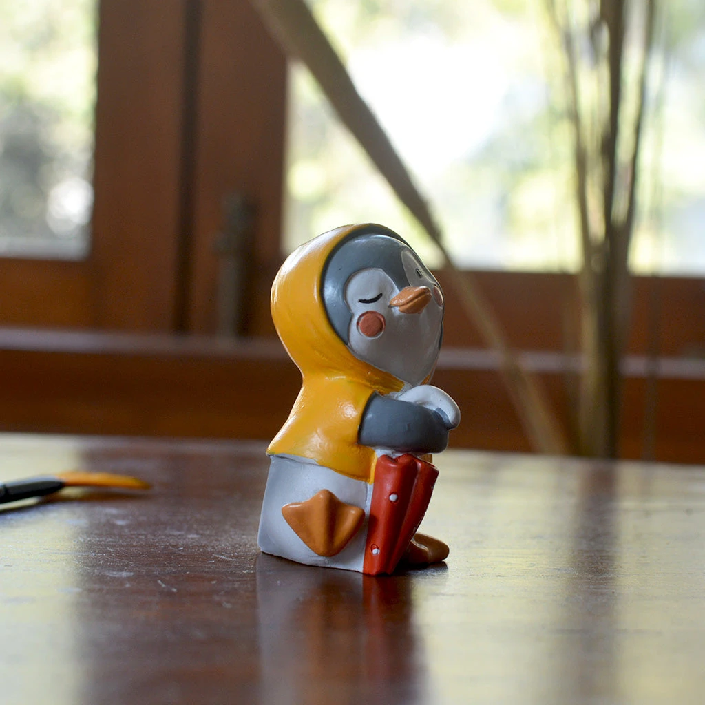 Miniature Dancing Penguin With Umbrella – Cute Resin Decor For Gifts 2 Miniature Dancing Penguin With Umbrella – Cute Resin Decor For Gifts - Image 2
