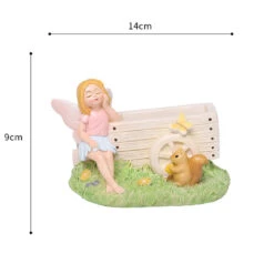 Beautiful Fairy Sitting With Cart Resin Succulent Pot 5 Beautiful Fairy Sitting With Cart Resin Succulent Pot -Cute Farms Shop Fairy with Cart 3