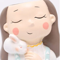 Girl With Rabbit Resin Succulent Pot -Cute Farms Shop Girl with rabbit 3