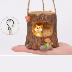 Deer Starring Outside Window Hanging Resin Succulent Pot -Cute Farms Shop Hanging deer Starring outside window 4