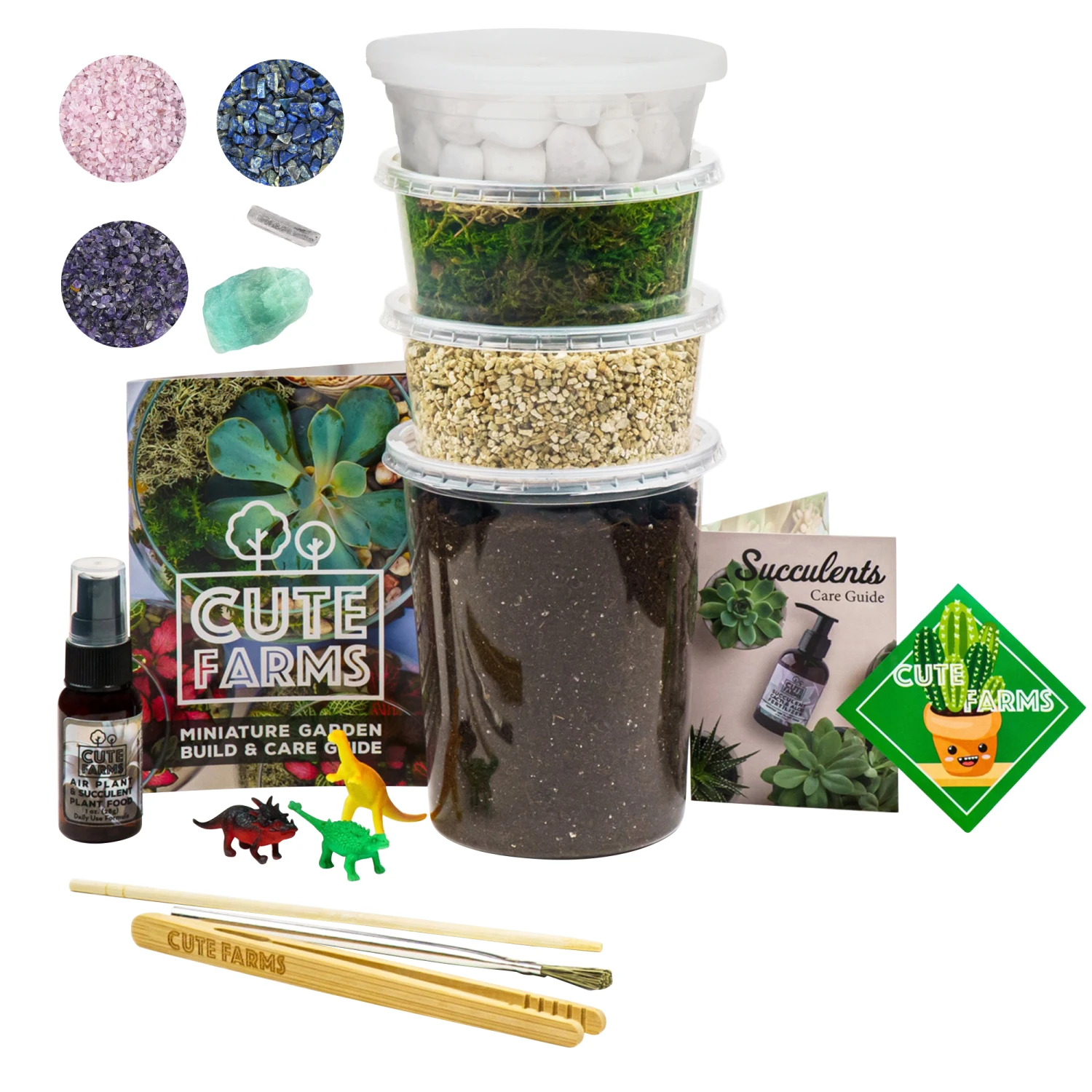 Large Terrarium Starter Kit - Crystal Edition 1 Large Terrarium Starter Kit - Crystal Edition