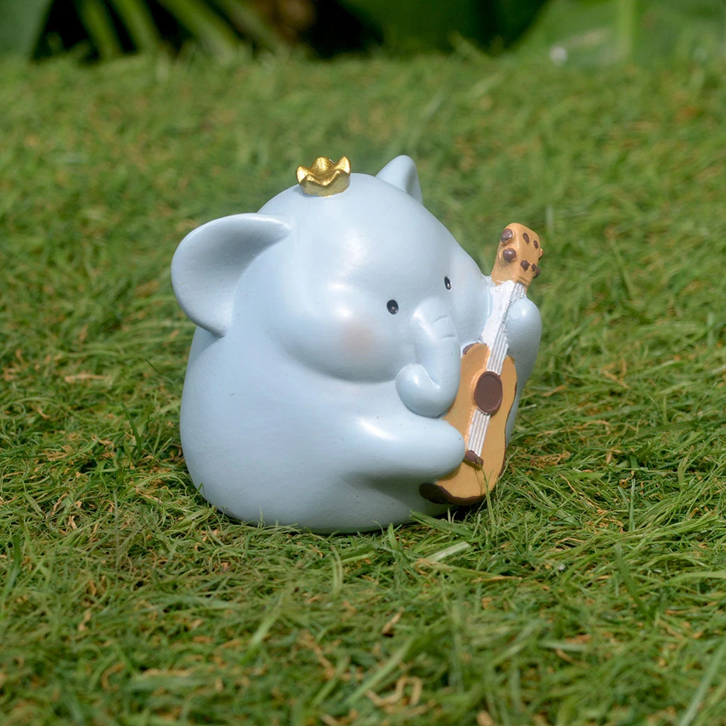 Miniature Elephant Playing Guitar – Cute Resin Decor For Gifts & Gardens 4 Miniature Elephant Playing Guitar – Cute Resin Decor For Gifts & Gardens - Image 4
