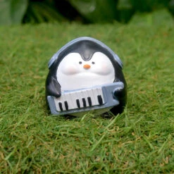 Miniature Penguin On Keyboard – Cute Resin Decor For Gifts & Gardens