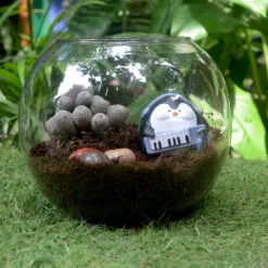 Miniature Penguin On Keyboard – Cute Resin Decor For Gifts & Gardens -Cute Farms Shop Plump Penguin Playing Keyboard 4