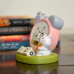 Miniature Rabbit With Adjustable Calendar– Cute Desk & Terrarium Decor 7 Miniature Rabbit With Adjustable Calendar– Cute Desk & Terrarium Decor -Cute Farms Shop Rabbit with Calendar 3