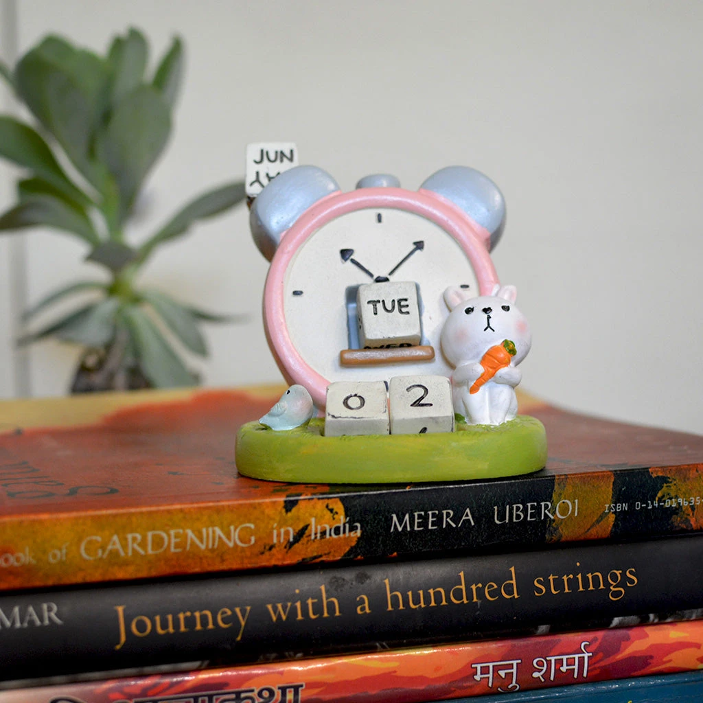 Miniature Rabbit With Adjustable Calendar– Cute Desk & Terrarium Decor 2 Miniature Rabbit With Adjustable Calendar– Cute Desk & Terrarium Decor - Image 2