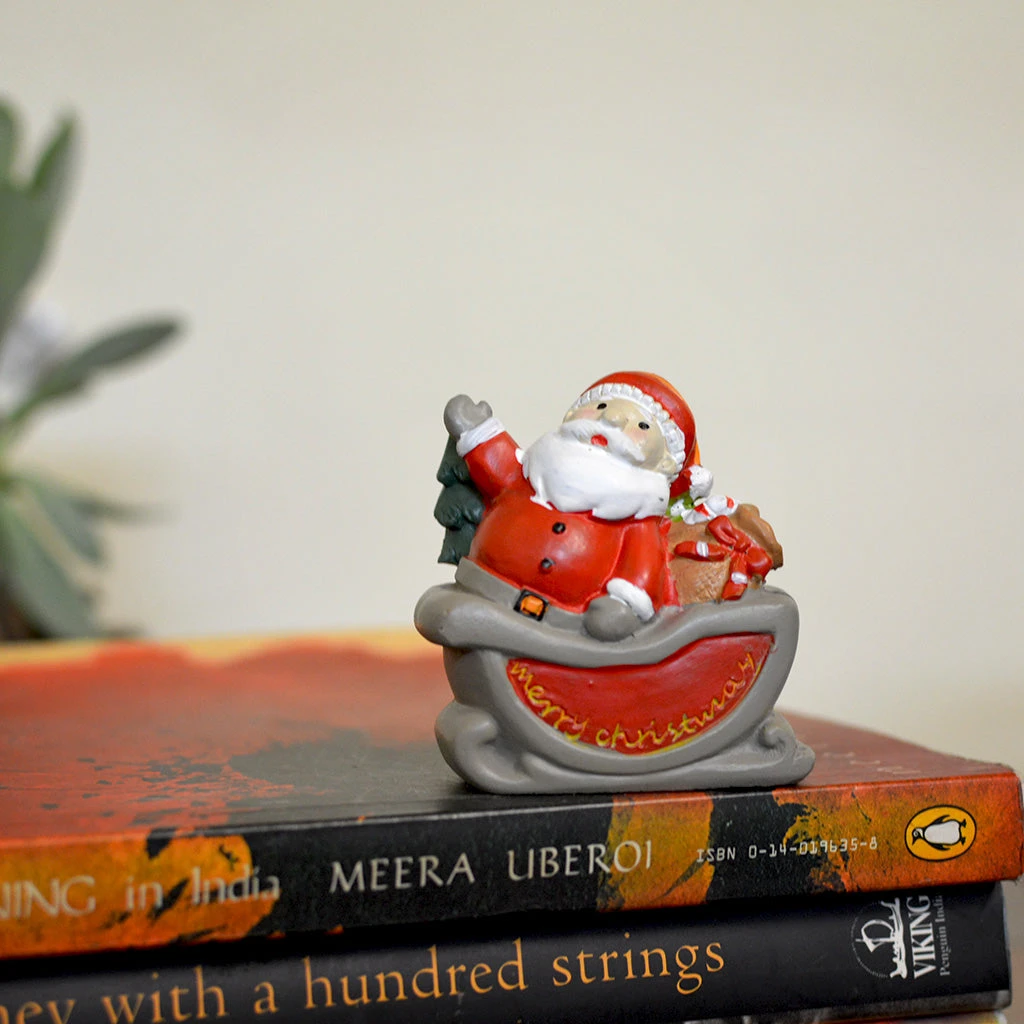 Miniature Santa In Sleigh – Festive Decor For Fairy Gardens & Gifts 1 Miniature Santa In Sleigh – Festive Decor For Fairy Gardens & Gifts