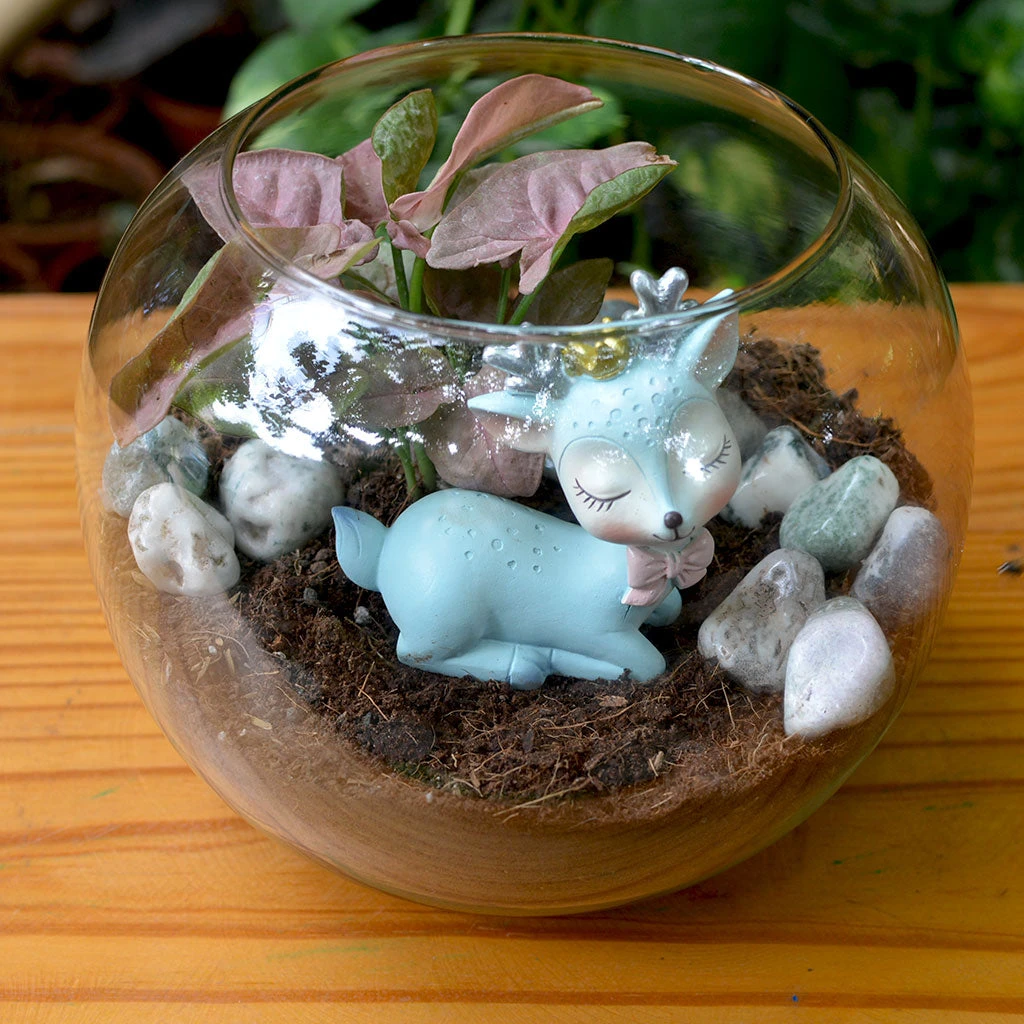 Miniature Sitting Deer Decor 3 Miniature Sitting Deer Decor - Image 3