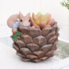 Squirrel In Pine Resin Succulent Pot -Cute Farms Shop Squirrel in Pine 1