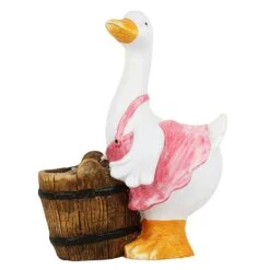 Pink Duck With Barrel Planter 7 Pink Duck With Barrel Planter -Cute Farms Shop WNG17061C 41.5 2