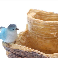 Bird On A Bark Resin Succulent Pot 6 Bird On A Bark Resin Succulent Pot -Cute Farms Shop bird on a bark 3