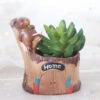 Cute Little Bear Gazing Resin Succulent Pot -Cute Farms Shop cute bear gazing resinpot 1