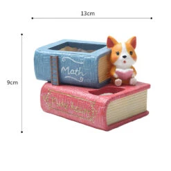 Cute Corgi Dog Reading Book Succulent Pot 5 Cute Corgi Dog Reading Book Succulent Pot -Cute Farms Shop cute corgi reading book 3