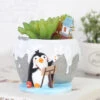 Cute Painting Penguin Resin Succulent Pot -Cute Farms Shop cute painting penguin 1