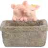 Cute Pig Romantic Couple Resin Succulent Pot -Cute Farms Shop cute pig couple 3