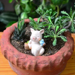 Miniature Cute Pig Relaxing Decor -Cute Farms Shop cute pig relaxing 3