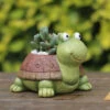 Cute Tortoise Resin Succulent Pot -Cute Farms Shop cute tortoise resin succulent pot 1