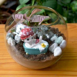 Miniature Cute Boy In Bathtub Decor -Cute Farms Shop cuteboy bathtub 3