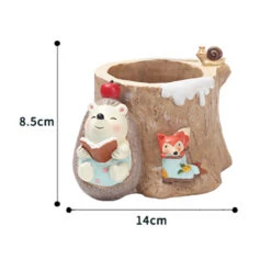 Fat Hedgehog Reading Stories Resin Succulent Pot 7 Fat Hedgehog Reading Stories Resin Succulent Pot -Cute Farms Shop fat hedgehog Reading Story 4