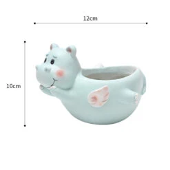 Cute Flying Hippo Resin Succulent Pot -Cute Farms Shop flying hippo 3