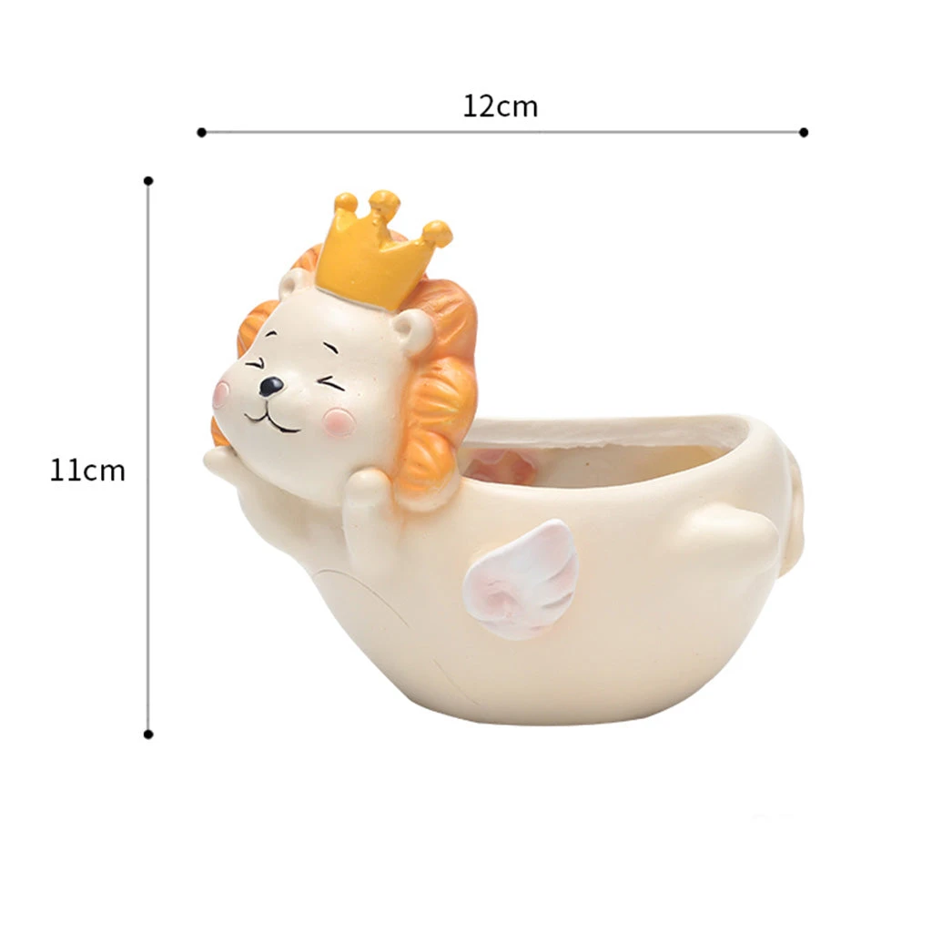 Cute Flying Lion Resin Succulent Pot 3 Cute Flying Lion Resin Succulent Pot - Image 3
