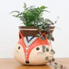 Hanging Tribal Fox Resin Succulent Pot -Cute Farms Shop hanging tribal fox 2