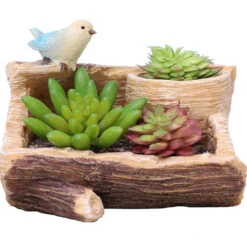 Perched Bird In Garden Resin Succulent Pot 5 Perched Bird In Garden Resin Succulent Pot -Cute Farms Shop perched bird in garden 3