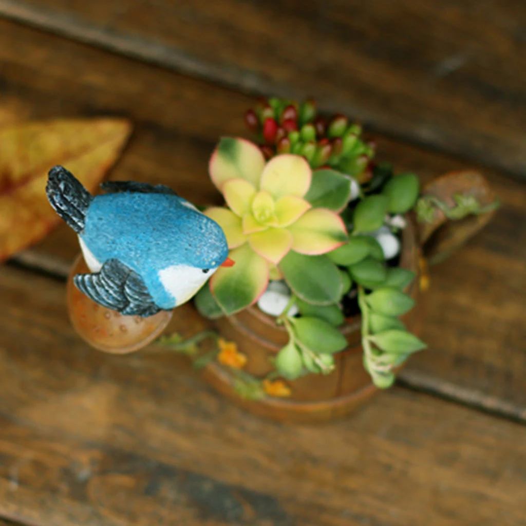 Watering Can With Bird Resin Succulent Pot 2 Watering Can With Bird Resin Succulent Pot - Image 2
