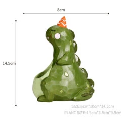 Cute Dinosaur Resin Succulent Pot -Cute Farms Shop resin dinosaur cute 3
