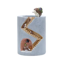 Hedgehog Family Home Resin Succulent Pot -Cute Farms Shop resin hedgehog family in home 4