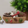 Hedgehog Rowing Boat Resin Succulent Pot -Cute Farms Shop resin hedgehog rowing boat 1