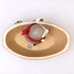 Hedgehog Rowing Boat Resin Succulent Pot -Cute Farms Shop resin hedgehog rowing boat 3