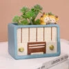 Retro Radio With Deers Resin Succulent Pot -Cute Farms Shop retroradio