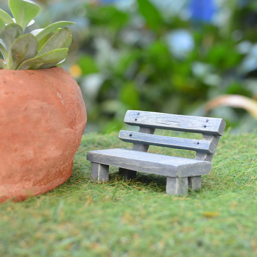 Miniature Rustic Park Bench Decor 1 Miniature Rustic Park Bench Decor