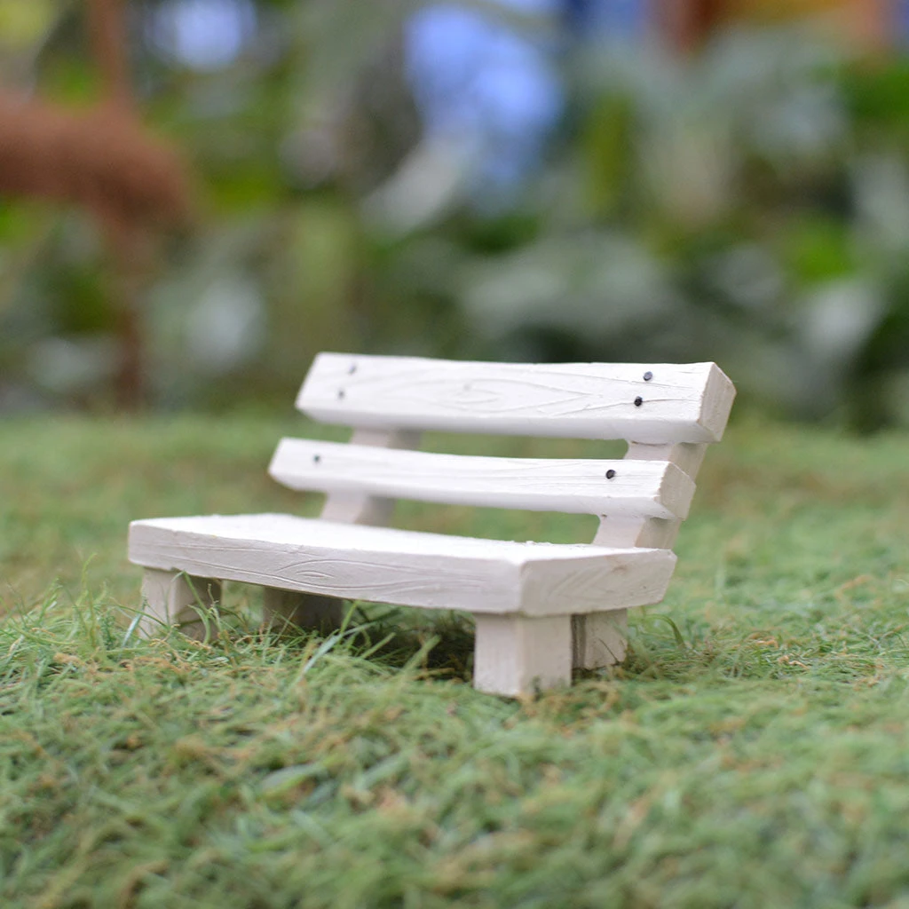 Miniature Rustic Park Bench Decor 4 Miniature Rustic Park Bench Decor - Image 4