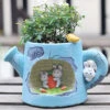Water Can With Rabbits Resin Succulent Pot -Cute Farms Shop watercan rabbit 2